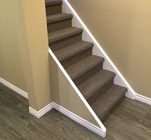 stairs renovation with carpet